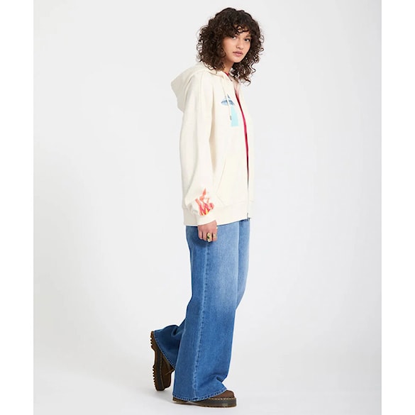 Mikina Volcom Wms FA Mickey Mason Zip Fleece off white 2026 - 6
