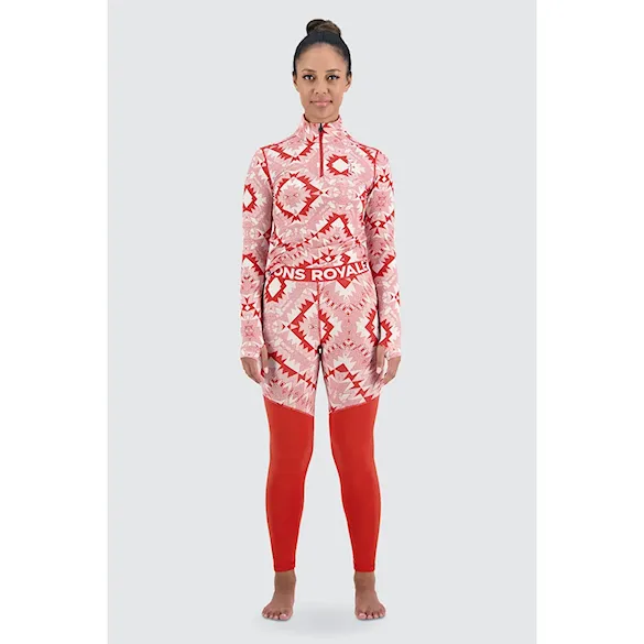 Legíny Mons Royale Wms Cascade Merino Flex 200 Legging retro red nordtek 2023 - 6