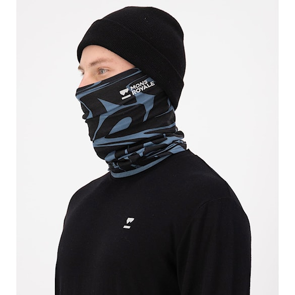 Neck Warmer Mons Royale Daily Dose Merino Neckwarmer signal lost goblin blue 2026 - 4