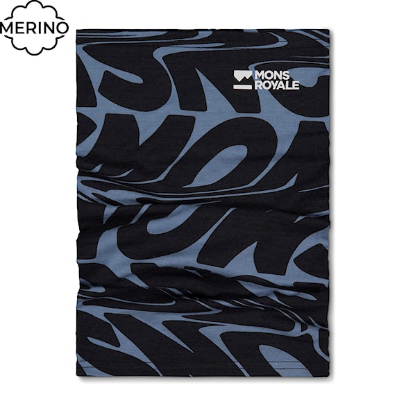 Neck Warmer Mons Royale Daily Dose Merino Neckwarmer signal lost goblin blue 2026 - 1