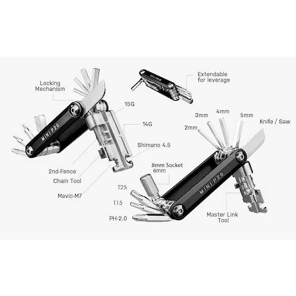 Bike Tool Topeak Mini P20 black - 6