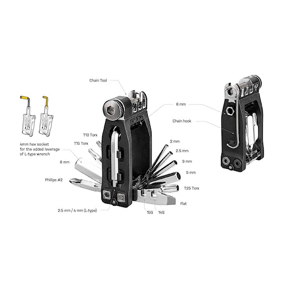 Náradie na bicykel Topeak Ninja Master+ Toolbox T20 black - 6