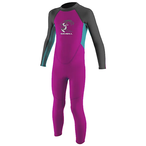 Pianka neoprenowa O'Neill Toddler Reactor Girls II 2 mm Back Zip Full berry/light aqua/graphite 2026 - 1