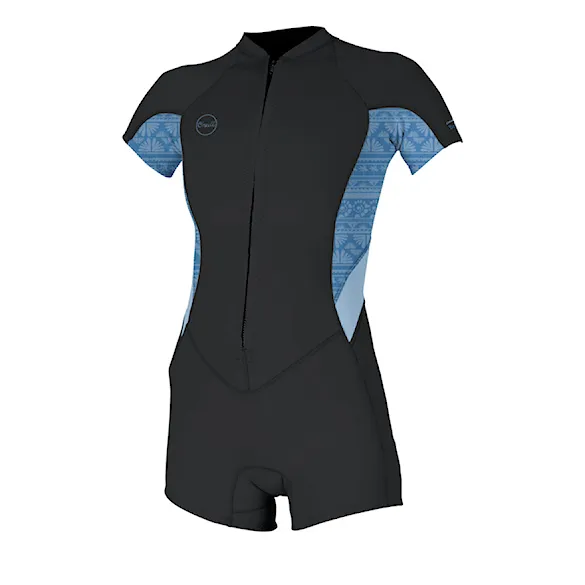 Pianka neoprenowa O'Neill Wms Bahia 2/1 Front Zip S/S Spring tempered steel/surf abstract 2026 - 1