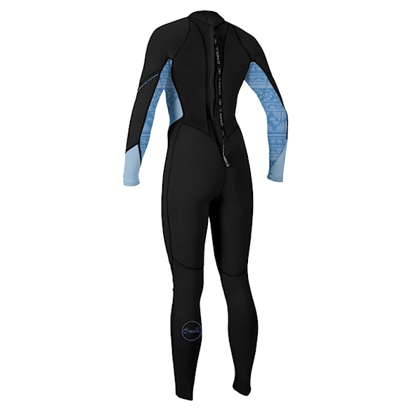Pianka neoprenowa O'Neill Wms Bahia 3/2 Back Zip Full black/surfabstract/chambrayblu 2026 - 2