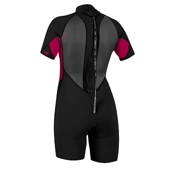 Wetsuit O'Neill Wms Reactor II 2 mm Back Zip S/S Spring black/punk pink 2026 - 2