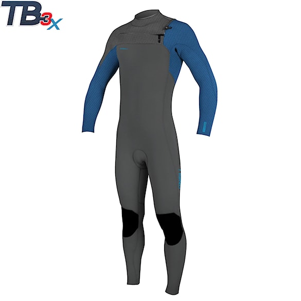 Neoprén O'Neill Youth Hyperfreak 4/3+ Chest Zip Full graphite/smoke/bali blue 2024 - 1