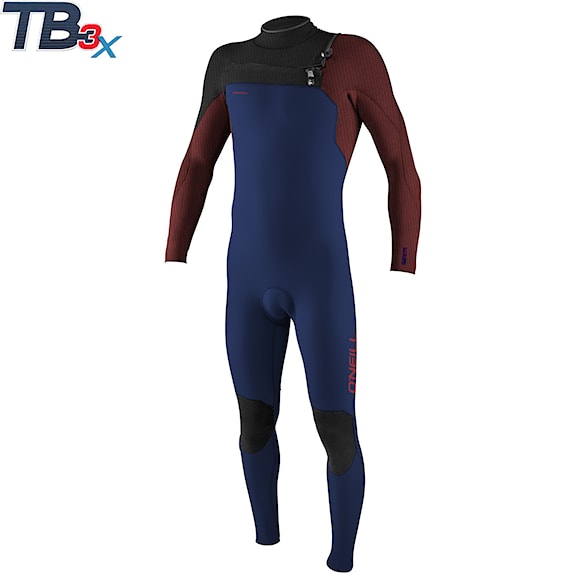 Neopren O'Neill Youth Hyperfreak 4/3+ Chest Zip Full navy/bloodshot/black 2022 - 1