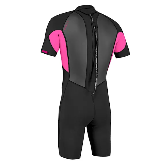 Neoprén O'Neill Youth Reactor II 2 mm Back Zip S/S Spring black/berry 2026 - 2