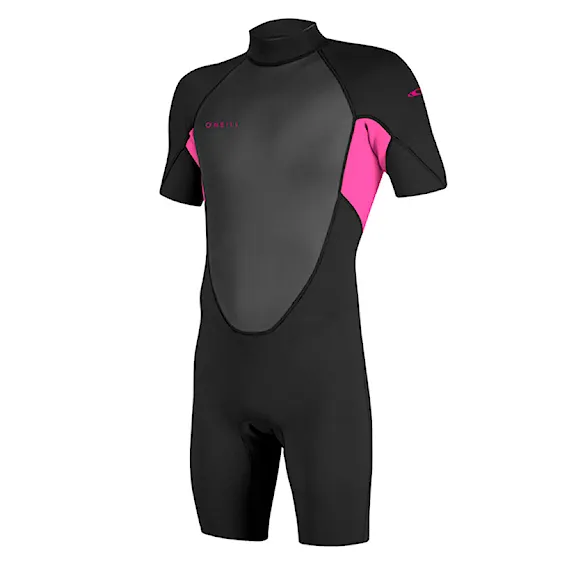 Neoprén O'Neill Youth Reactor II 2 mm Back Zip S/S Spring black/berry 2026 - 1