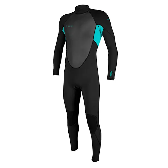 Neoprén O'Neill Youth Reactor II 3/2 Back Zip Full black/light aqua 2026 - 1