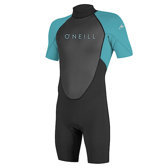 Pianka neoprenowa O'Neill Youth Reactor II Back Zip 2 mm Spring black/light aqua 2025 - 1