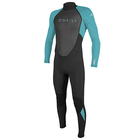Neopren O'Neill Youth Reactor II Back Zip 3/2 Full black/light aqua 2025 - 1