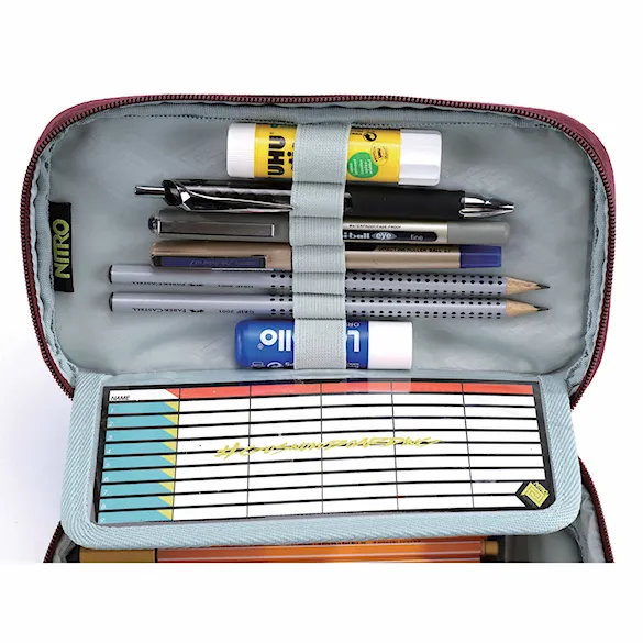 Školské puzdro Nitro Pencil Case XL wine - 15