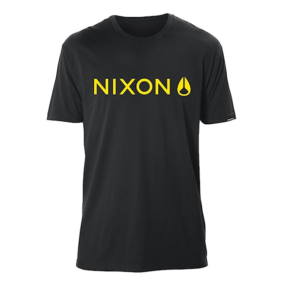 Tričko Nixon Basis black/yellow 2013 - 1