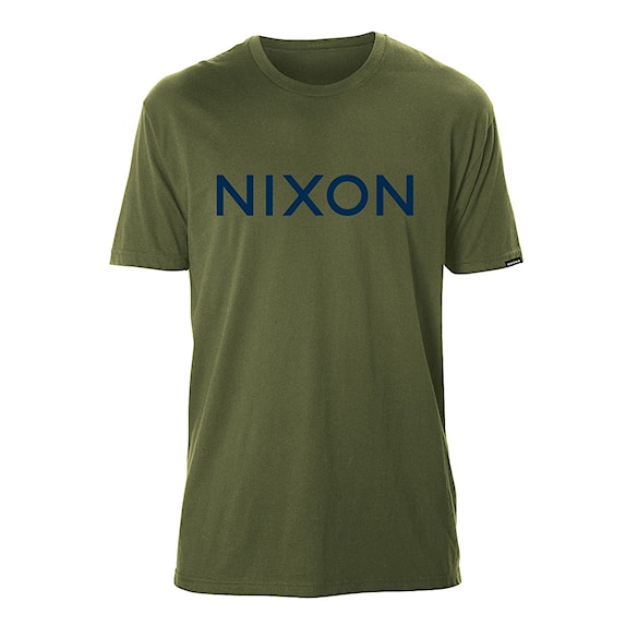 Tričko Nixon Wordmark military green/navy 2013 - 1