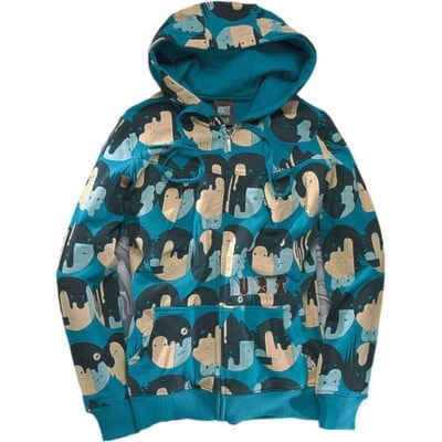 Bike mikina Nugget Cilia Monster peacock blue - 1