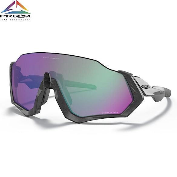 Bike Eyewear Oakley Flight Jacket mt steel | prizm road jade - 1