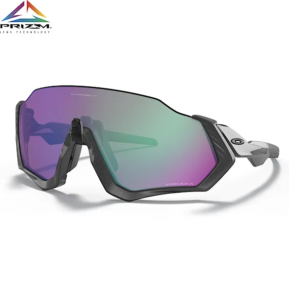 Bike Eyewear Oakley Flight Jacket mt steel | prizm road jade - 1