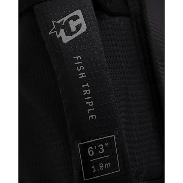 Obal na surf Creatures Fish Triple DT2.0 6'3" black silver - 5