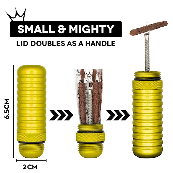 Oprava defektu Peaty's Holeshot Tubeless Puncture Plugger Kit mango - 4