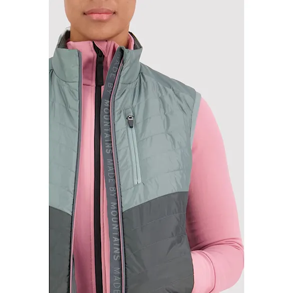 Vest Mons Royale Wms Neve Wool Insulation Vest sage/burnt sage 2023 - 3