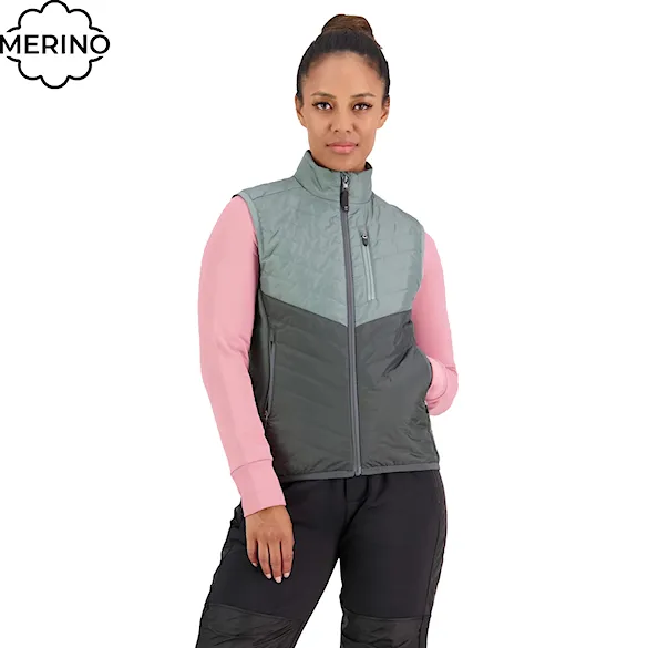 Vest Mons Royale Wms Neve Wool Insulation Vest sage/burnt sage 2023 - 1