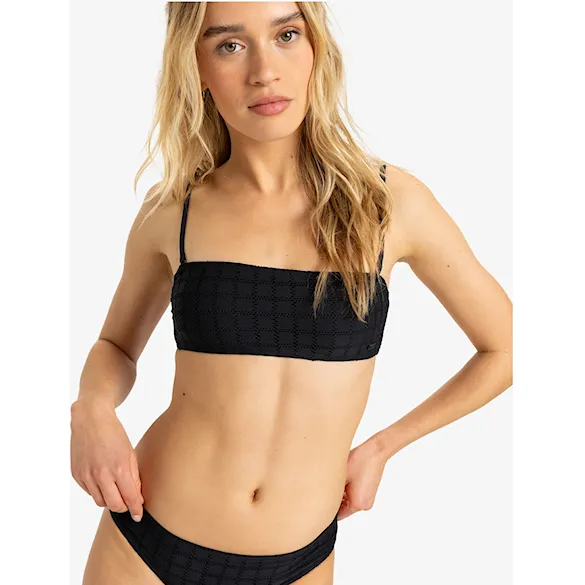 Strój kąpielowy Roxy Camilo Bandeau Cheeky anthracite 2025 - 2