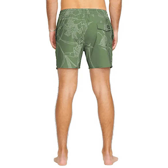 Plavky Volcom Lido Print Trunk 16 light olive 2025 - 2
