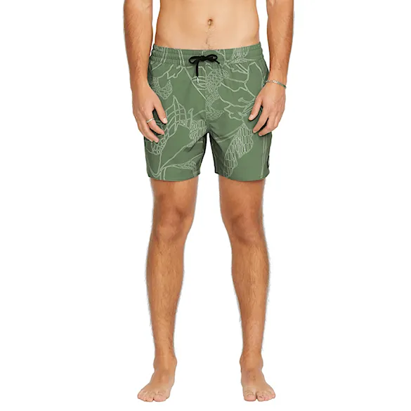 Plavky Volcom Lido Print Trunk 16 light olive 2025 - 1