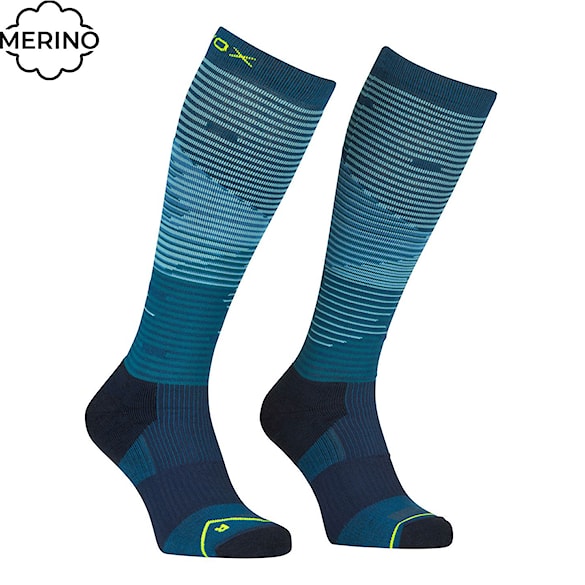 Podkolienky ORTOVOX All Mountain Long petrol blue 2026 - 1