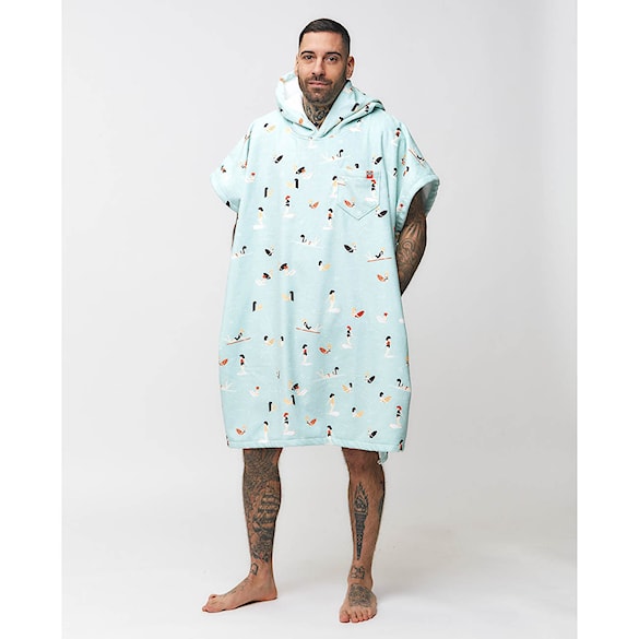 Poncho After Madrague light blue - 2