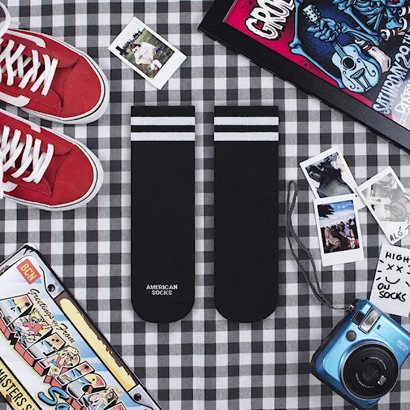 Socks American Socks Back In Black Ankle High - 5