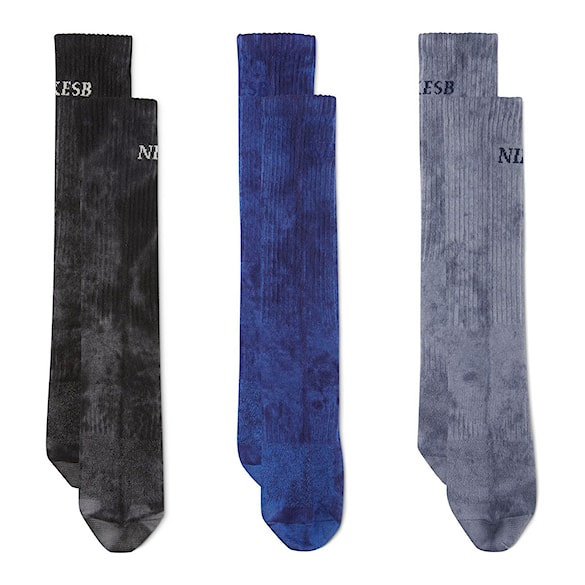 Ponožky Nike SB Everyday Plus Lightweight Crew black/blue/grey 2021 - 1