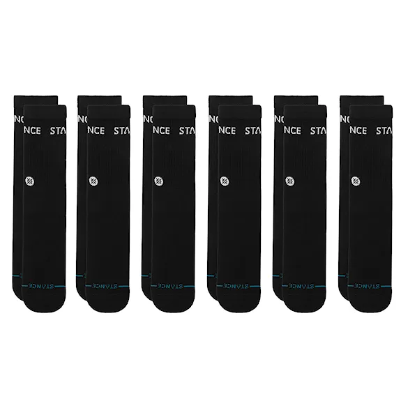 Socks Stance Origin Crew 6 Pack black - 1
