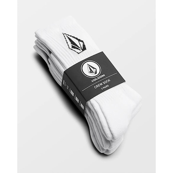 Ponožky Volcom Full Stone Sock 3Pk white 2026 - 2