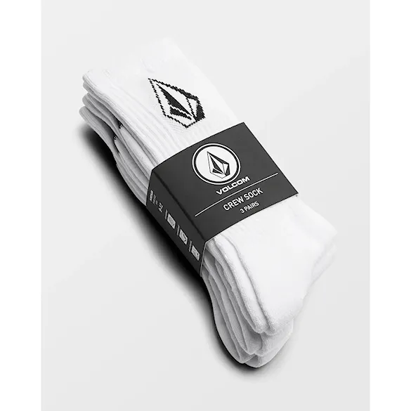 Ponožky Volcom Full Stone Sock 3Pk white 2026 - 2