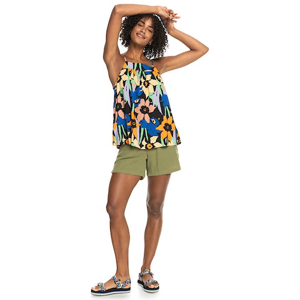 Tílko Roxy Magic Happens anthracite flower jammin 2023 - 5