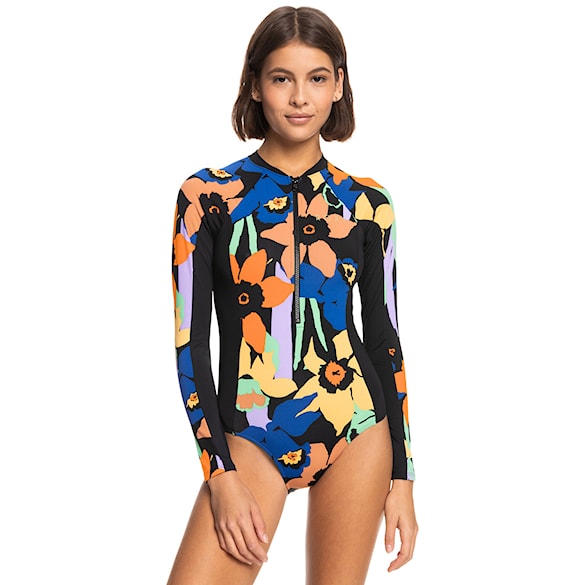 Plavky Roxy Onesie New Panels Detail anthracite flower jammin 2023 - 1