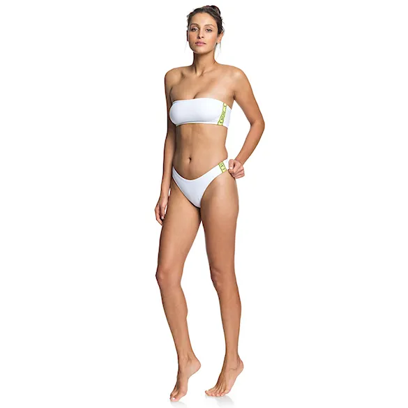 Plavky Roxy Sisters Reg Hi Lg Sporty Bot bright white 2020 - 5