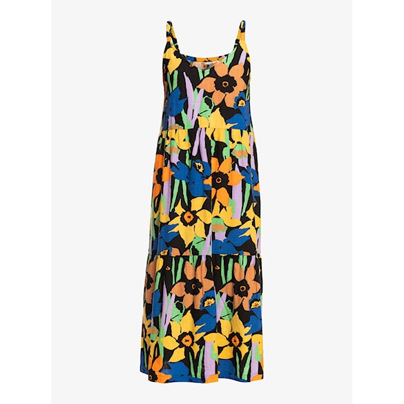 Šaty Roxy Waiting Line Printed anthracite flower jammin 2023 - 6