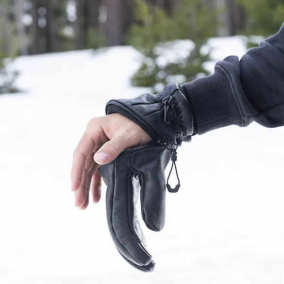 Rękawice snowboardowe DEATHGRIP Ghoul Leather black 2027 - 3
