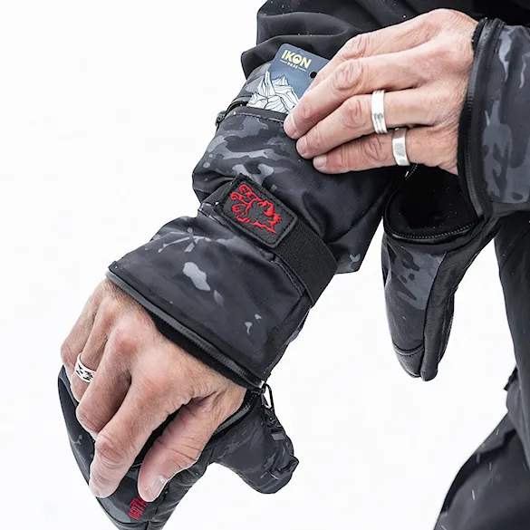 Rukavice na snowboard DEATHGRIP Werewolf Mitt Long Cut black camo 2027 - 3