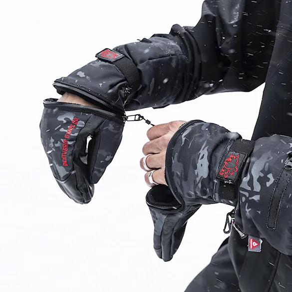 Rukavice na snowboard DEATHGRIP Werewolf Mitt Long Cut black camo 2027 - 5