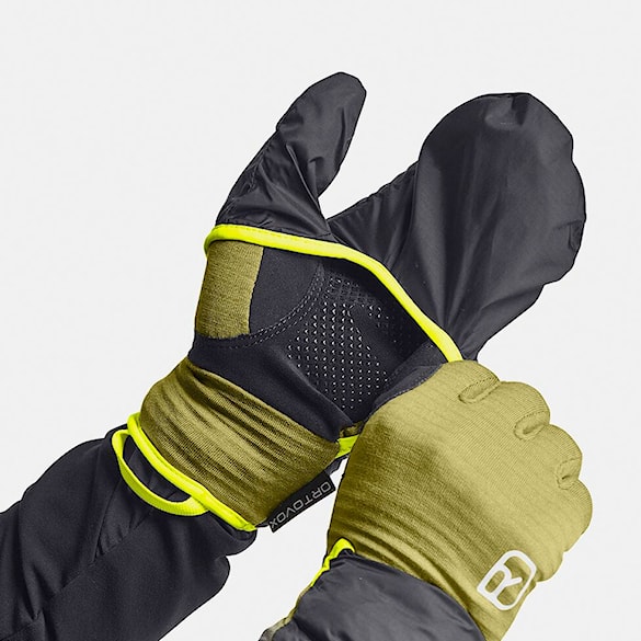 Rukavice na snowboard ORTOVOX Fleece Grid Cover sweet alison 2025 - 3