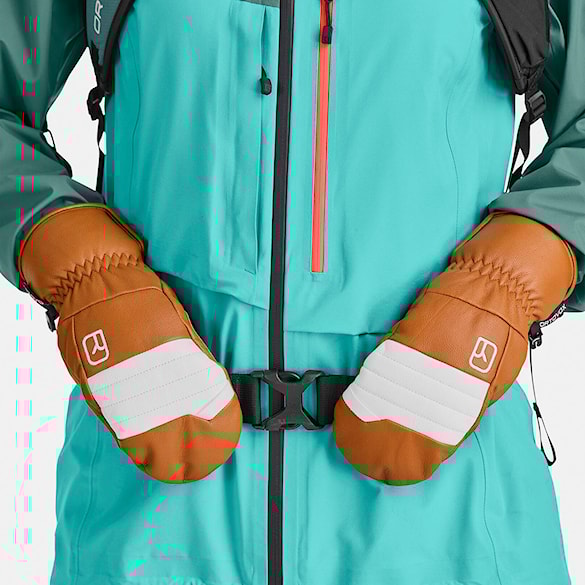 Rukavice na snowboard ORTOVOX Wms Full Leather Mitten bristle brown 2025 - 2