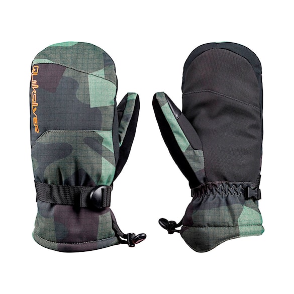 Rukavice na snowboard Quiksilver Mission Youth Mitt puzzle camo sea spray 2025 - 1