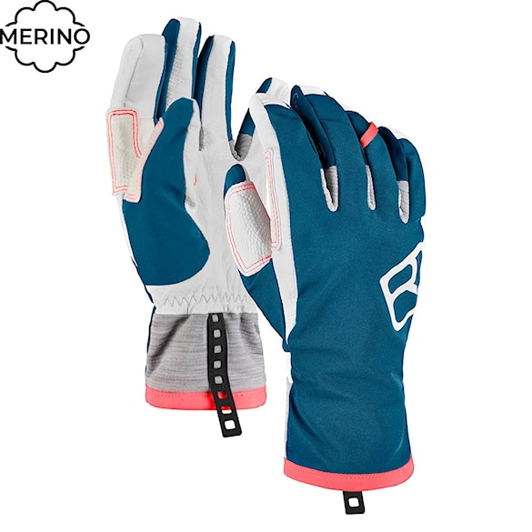 Snowboard Gloves ORTOVOX Wms Tour petrol blue 2025 - 1