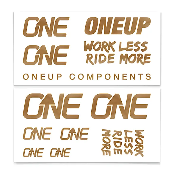 Samolepky OneUp Decal Kit Handlebar matte bronze (sram) - 1