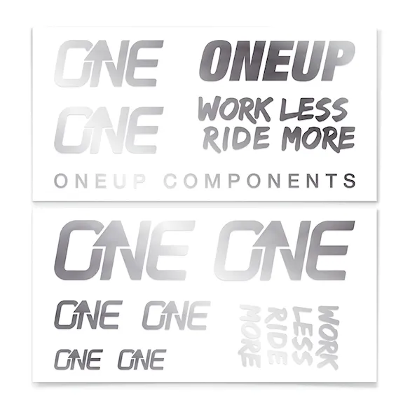 Samolepky OneUp Decal Kit Handlebar silver - 1